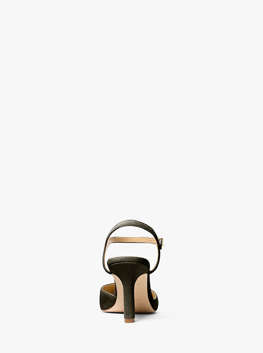 michael kors amara suede slingback pump