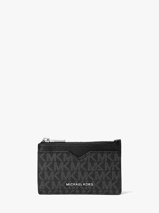 Hudson Signature Logo Card Case michael kors hudson signature logo card case