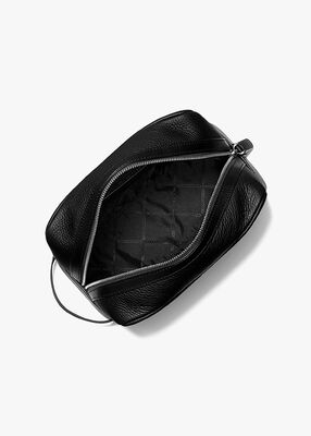 michael kors hudson pebbled leather travel pouch