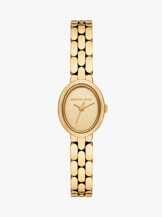 michael kors petite maude gold tone watch