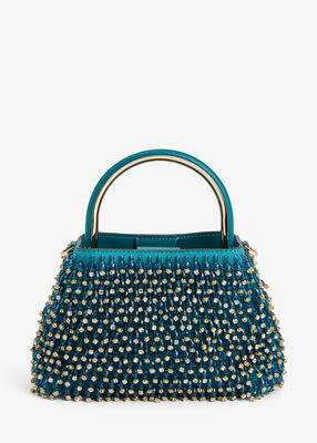 michael kors limited edition rosie extra small embellished satin bucket bag