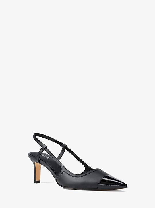 michael kors alora leather slingback pump