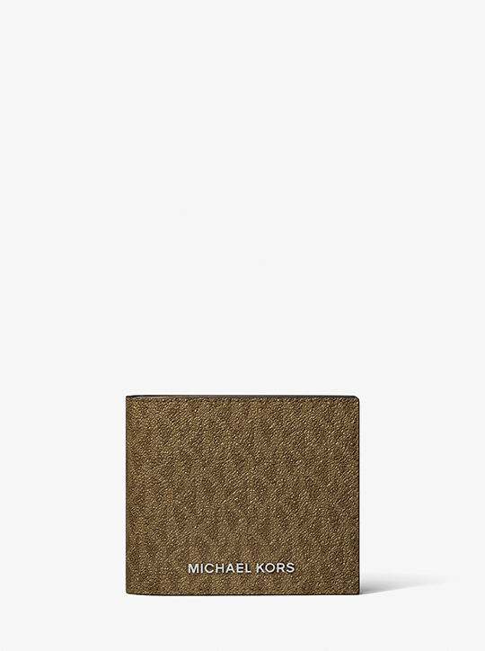 michael kors harrison logo billfold wallet with passcase