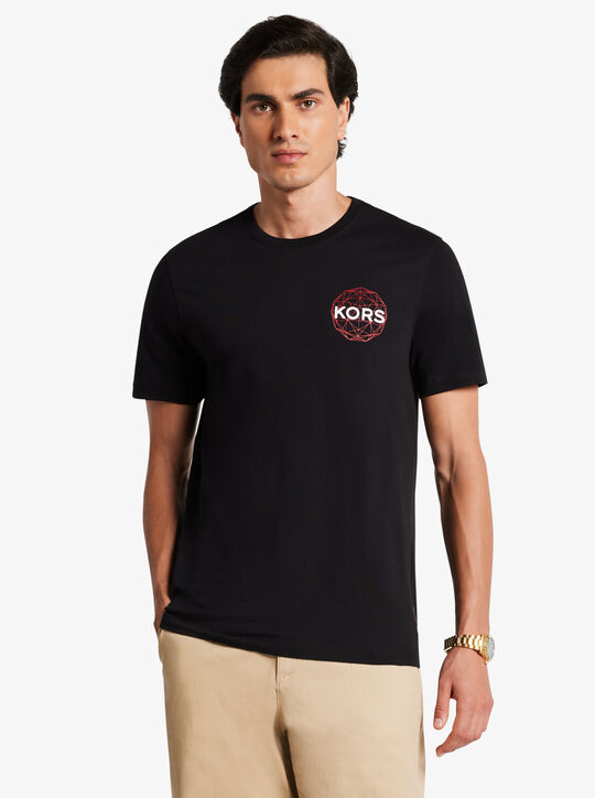 michael kors graphic logo cotton t shirt