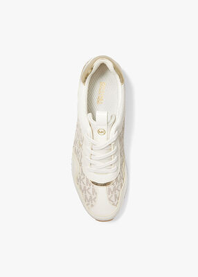 michael kors raina signature logo platform trainer