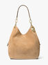 michael kors lillie large suede shoulder bag