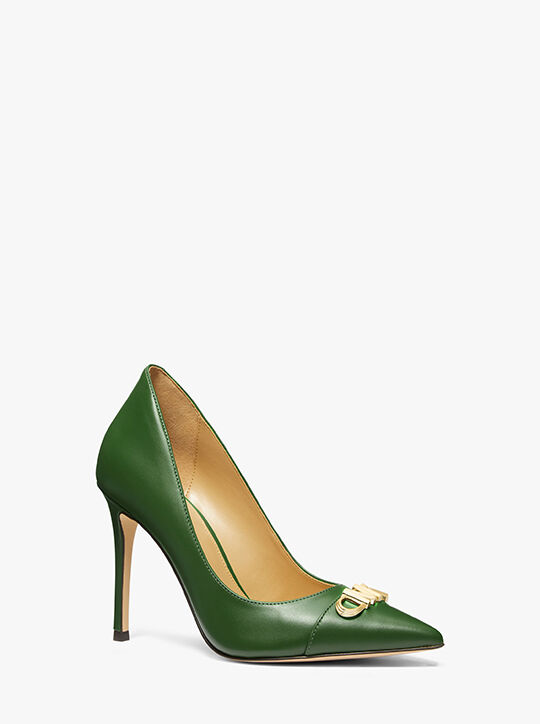 michael kors حذاء باركر الجلدية