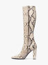 michael kors carly python embossed leather boot