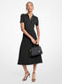 Ribbed Stretch Knit Polo Midi Dress michael kors ribbed stretch knit polo midi dress