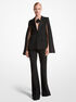 michael kors double crepe sabl  tuxedo cape jacket