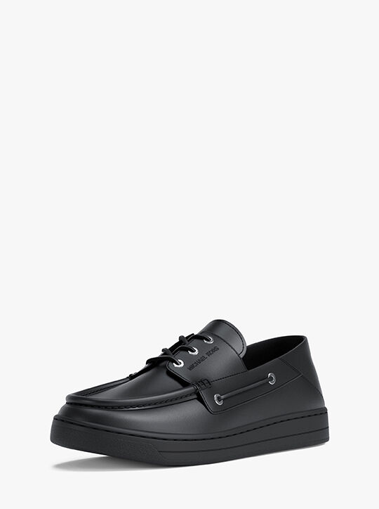 michael kors aiden leather boat shoes