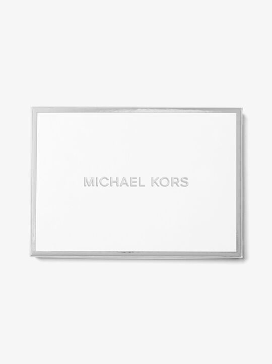 michael kors حافظة بطاقات جيت سيت صغيرة من الجلد بنقشة جلد التمساح