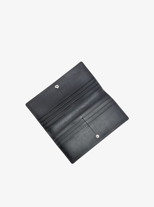 michael kors carson large pebbled leather wallet