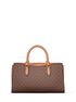 michael kors arden medium signature logo top zip satchel