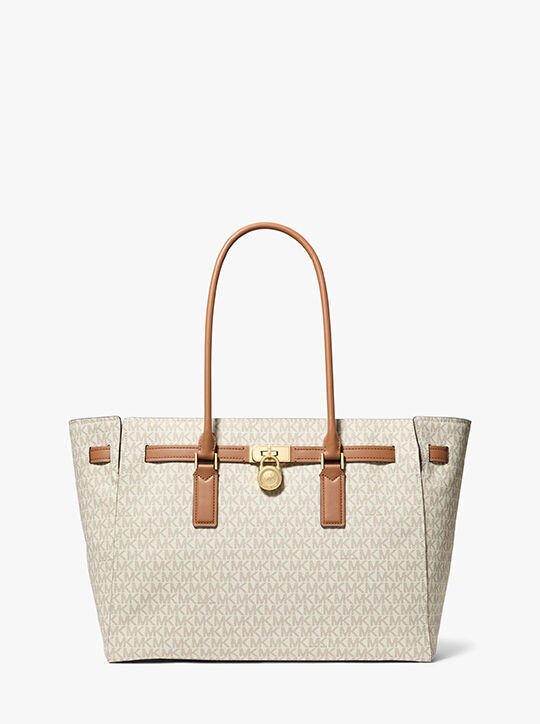 michael kors hamilton moderne large signature logo tote bag