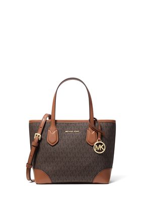 michael kors eva extra small signature logo convertible tote bag