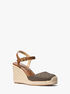 michael kors kenzie signature logo espadrille wedge