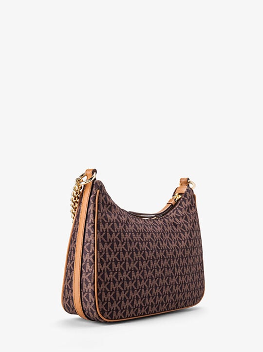 Jet Set Charm Medium Logo Jacquard Convertible Crossbody Bag michael kors jet set charm medium logo jacquard convertible crossbody bag