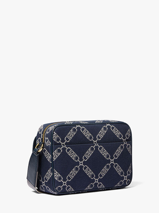 michael kors parker medium empire logo jacquard crossbody bag
