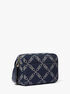 michael kors parker medium empire logo jacquard crossbody bag