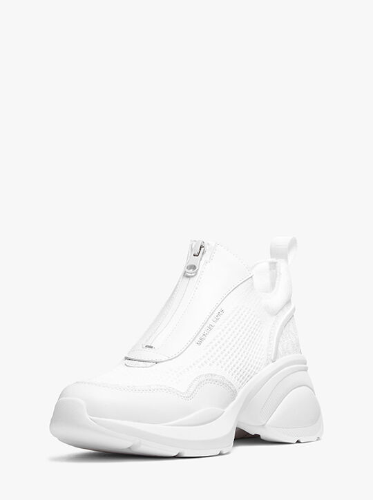 michael kors zuma mixed media trainer