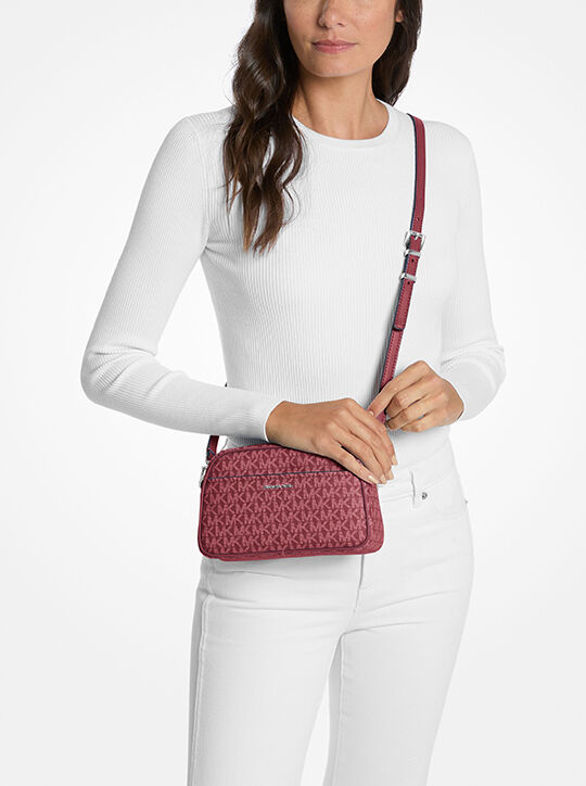 Jet Set Small Signature Logo Camera Crossbody Bag michael kors jet set small signature logo camera crossbody bag