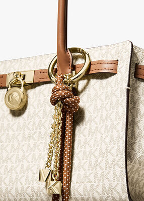 michael kors hamilton moderne small signature logo satchel