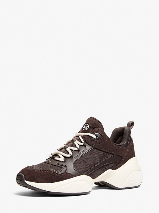 michael kors bowie tk and logo jacquard trainer