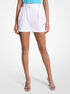 michael kors pleated linen blend shorts