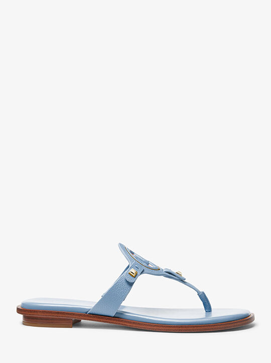 michael kors aubrey cutout leather t strap sandal