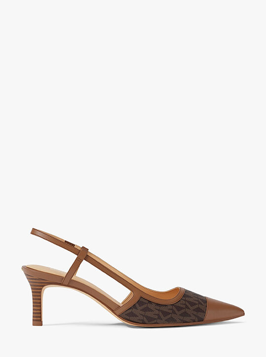 Alora Signature Logo Slingback Pump michael kors alora signature logo slingback pump