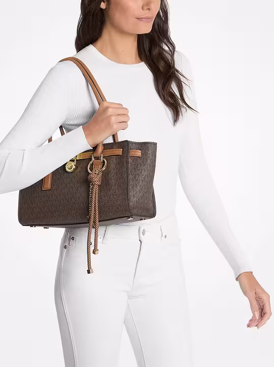 Hamilton Moderne Small Signature Logo Satchel michael kors hamilton moderne small signature logo satchel