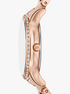 michael kors sage three hand rose gold tone stainless steel watch