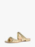 Kiana Metallic Snake Embossed Leather Sandal michael kors kiana metallic snake embossed leather sandal