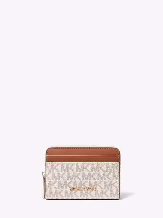 Jet Set Small Signature Logo Zip-Around Card Case michael kors jet set small signature logo zip around card case