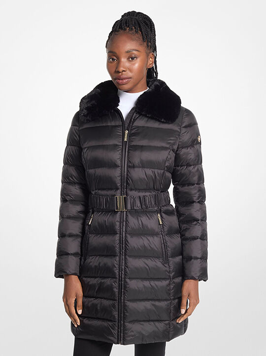 michael kors packable quilted nylon puffer coat