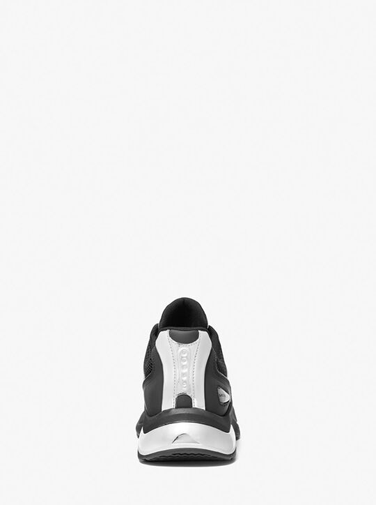 Kit Extreme Mesh and Metallic Trainer michael kors kit extreme mesh and metallic trainer