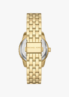 michael kors mini ritz pav  logo gold tone watch