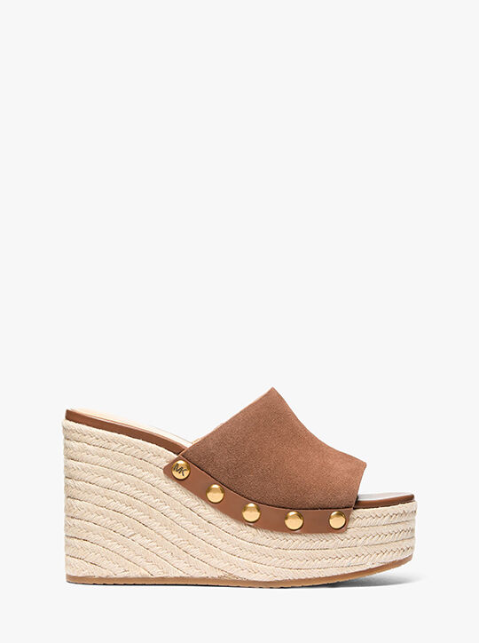 michael kors mayes suede wedge sandal