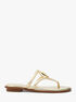 michael kors hampton metallic leather sandal