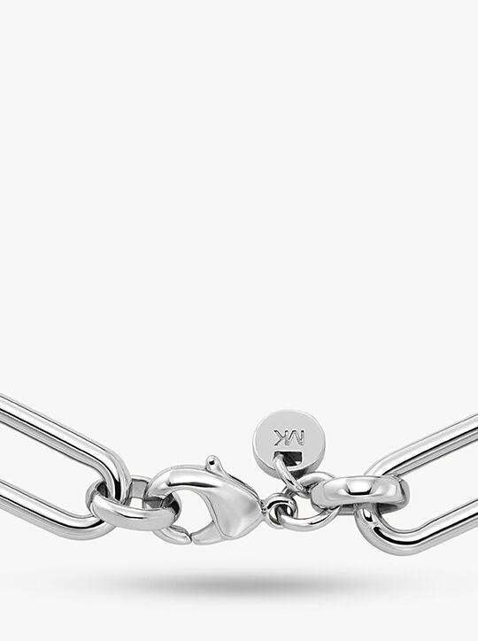 michael kors platinum plated empire link chain bracelet