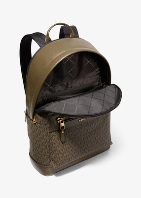 michael kors jet set signature logo backpack