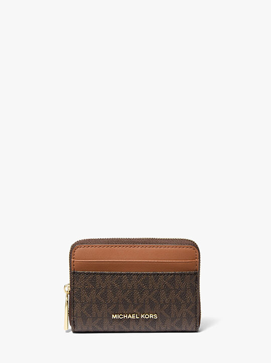 Jet Set Small Signature Logo Zip-Around Card Case michael kors jet set small signature logo zip around card case