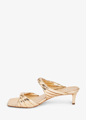 michael kors kiana metallic snake embossed leather sandal