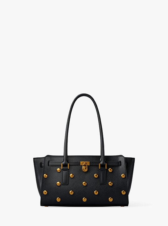 Hamilton Moderne Small Studded Leather Satchel michael kors hamilton moderne small studded leather satchel