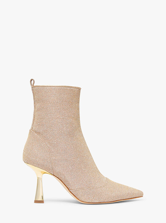 michael kors clara glitter chain mesh ankle boot