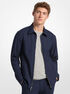 michael kors zip up woven shirt jacket