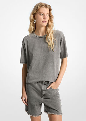 michael kors garment wash cotton jersey t shirt