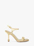 Ivy Crackled Metallic Leather Sandal michael kors ivy crackled metallic leather sandal