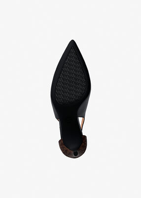 michael kors leather slingback pump